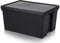 Wham Bam Heavy Duty Recycling Box - 96 Liter mit Deckel - 69 x 49,5 x 37 cm - schwarz