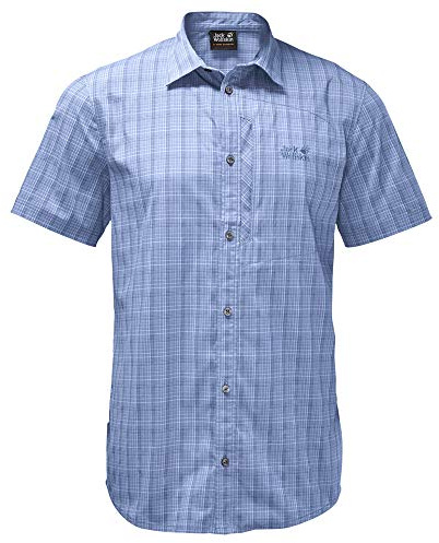 Jack Wolfskin RAYS STRETCH VENT SHIRT MEN, shirt blue checks, XXXL