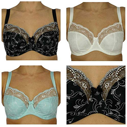 Ladies UK Store Embroidered Full Cup Lace Bra