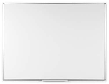 BoardsPlus - Whiteboard - 60 x 45 cm, mit Aluminiumrahmen und Stifteablage, Melamin Oberfläche