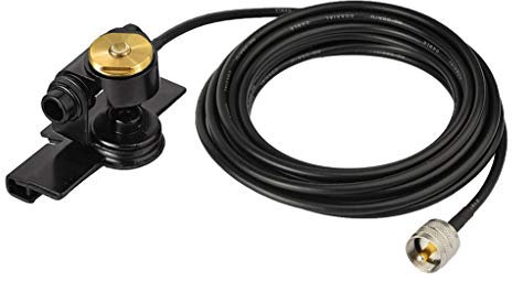 Bingfu Vehicle CB Radio Mobile Radio Aerial Antenna NMO Mount Fix Bracket Lip Mount with UHF PL259 Male Connector 5m 16.5 feet RG58 U Cable for Car Truck CB Radio Ham Radio Amateur Radio Mobile Radio