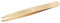 TWEEZERMAN Pinzette (Handgeschliffene Schräge Spitzen, Augenbrauen zupfen, Profi-Qualität, Rostfreier Edelstahl), Champagne