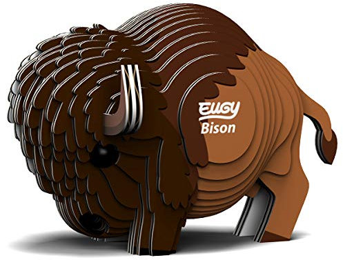 Eugy Bison 3D-Puzzle, 24-teilig, umweltfreundlich, Lernspielzeug, Puzzles für Jungen, Mädchen und Kinder ab 6 Jahren