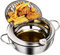 cigemay Tempura-Friteuse, Mini-Edelstahl-Friteuse, temperaturgesteuerter Haushalt im japanischen Stil, geeignet für Induktionsherd(24CM)