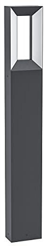 EGLO LED Außen Stehlampe Riforano, 2 flammige Außenleuchte, Standlampe aus Aluminium-Guss in Schwarz und Kunststoff in Weiß, LED Außenlampe warmweiß, IP44