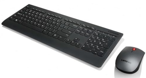 Lenovo 4X30H56803 Tastiera e Mouse Wireless Professionale Combo, Ceco, Nero