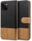 BEZ Handyhülle für iPhone 13 Hülle Klappbar, Lederhülle Case PU Leder Kompatibel für Apple iPhone 13, Tasche Klapphülle mit Kartenfach, Ständer, Magnetverschluss, Schwarz