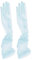 ZUYPSK Braut Vollfinger Lange Handschuhe Hochzeit Arm Stulpen Brautstulpen aus Transparent Tüll Ball Accessoires elegante Party Cocktail (Hellblau, Einheitsgröße)