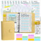 A6 Budgetplaner-Kit, umschlagmethode sparen sparbuch budget planner geldumschläge mit Geldumschlägen, Budgetminen, passenden Aufklebern und Etikett, 7,4x5,71 (Harphia, NPNB-140F-A6-Yellow)