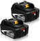 Moticett 2 pièces BL1860B Remplacement pour Makita 18V 5.5Ah Batterie Compatible pour Makita Batterie BL1860B BL1850B BL1840B BL1830B BL1820 BL1815 BL1825 BL1835 BL1845 194205-3 194309-1 LXT-400