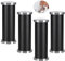 Lot de 4 pieds de table basse en verre réglables Pattes de Armoires aluminium Pas de poinçonnage Meubles Jambes Pieds de support Métal meuble de salle de bain meuble TV (10cm,ponçage noir)