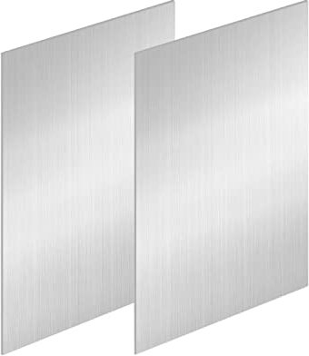TSKDKIT Chapa de Acero Inoxidable 0,5 mm, 2 PCS 300 x 150 mm Placas, Corte a Elegir, 304 Lámina Cepillada Galvanizada