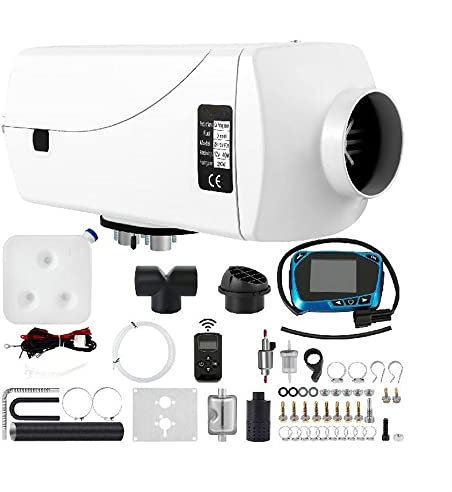 SPLADO 12V 2KW Diesel Air Heater, Parking Bunk Heater with LCD Thermostat and Remote Control, Muffler & 10L Tank Included