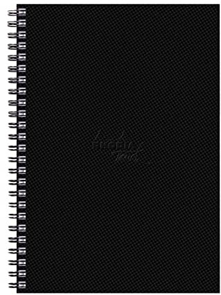 Rhodia 116149C - Rhodia Touch Spiralalbum Watercolor Book, Doppelspirale, feinkörniges Papier aus 100% Baumwolle 300g, DIN A4 Hochformat, 20 Blatt, ideal für Aquarell, Schwarz, 1 Stück