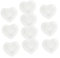 UPKOCH 10pcs Ceramic Heart Plate Candy Dish Small Dipping Bowls Heart Shaped Dishes White Dip Cups Dessert Ceramics Heart Bowl Ceramic Condiment Bowls Soy Sauce Dishes Heart Shape Plates