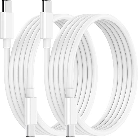 USB C to USB C Cable for iPhone15/Max/Pro/Mini,2 Pack 60W Usbc to Usbc Cord 6 feet,Type Charging Cable for iPhone17/iPhone16/iPhone15/Pro max/Mini/Plus/MacBook/iPad Air/Mini/Pro/Samsung