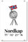 artboxONE Acrylglasbild 60x40 cm Typografie Nordkap Norwegen Globus Flagge - Bild nordkap Fjord Flagge
