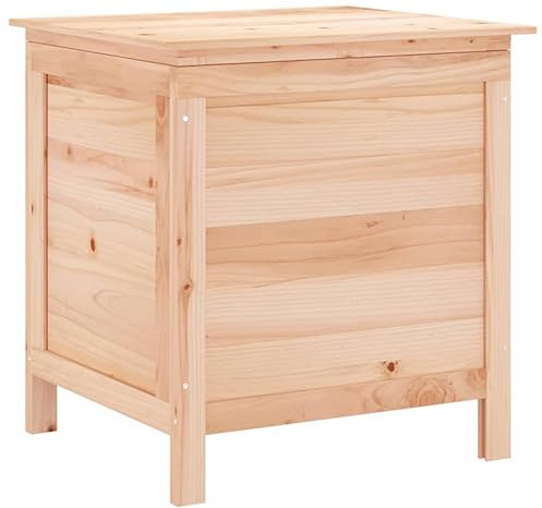 vidaXL Gartentruhe, Gartenbox mit Stauraum, Auflagenbox mit Boden aus Latten, Aufbewahrungsbox Kissenbox Holztruhe, Massivholz Tanne