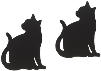 DOITOOL 2 Stk Katze-silhouette-licht Visuelles Nachtlicht Sound Control Nachtlicht Katze-silhouette-wandleuchten Cartoon-katze-nachtlicht Kopfform Katze Drehen Stimme Acryl Led Nachts 3d