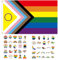 1 pièces Drapeau Progress - 90 x150 cm Drapeau de fierté progressif Drapeau LGBT Polyester léger