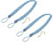 QUARKZMAN 2 Piezas de Abrazaderas para Cortinas, 58cm/23 Cordón Decorativo para Sujetar Cortinas con 2 Ganchos Metálicos, Azul/Plata