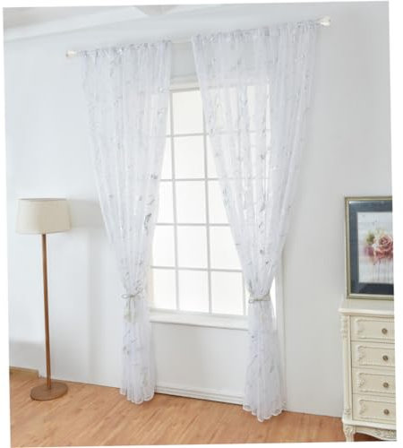 Cabilock A Per Finestra Con Motivo Marmorizzato Da 100x200 Cm - A in Tulle Con Asta Ombreggiante Per Schermatura Decorativa Del Soggiorno