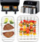 YQL 2PCS Air Fryer Rack for Tefal Easy Fry 5.2L/3.1L, Tower t17099 5.2L/3.3L, Lakeland 5L/3L, Salter EK5729 5.5L/3.5L, 304 Stainless Steel Air Fryer Accessories for Large & Small 2 Drawer Airfryer