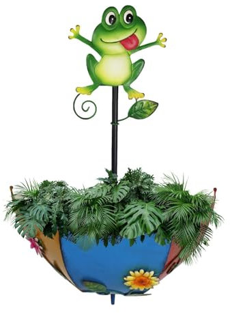 Umbrella Flower Pot, Metal Umbrella Hanging Planter, Wall Decoration, Decorative Umbrella Plant Holder, Umbrella Shaped Wall Bonsai Planter, Plant Flower Basket for Garden, Home