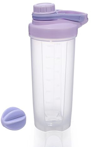 Vllcsla Agitador de Proteínas 700 ml - Botella Mezcladora de Proteinas Agitador de Proteínas a Prueba de Fugas para Bebidas Proteicas, Batidos de Proteínas, Nutrition Mixball Shaker