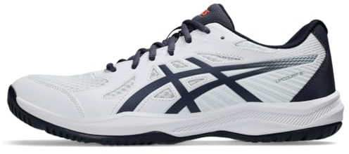 ASICS Men's Upcourt 6 Volleyball Shoes, White/Indigo Fog, 12 UK