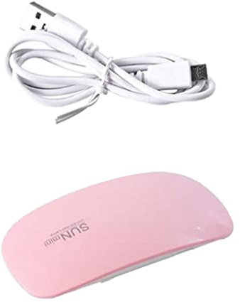 Portable Mini NailLamp Dryer - Cure All Gels Quick & Quiet - USB Charging, Dual Source - Best Gift for Friends - Pink