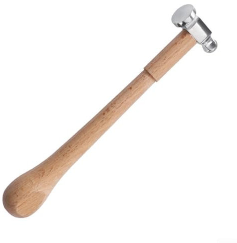 Martillo para hacer joyas, mango de madera, para joyeros orfebres de orfebrería (B)