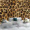 Fond D'Écran 3D Tissu à motif léopard élégant Papier Peint Intissé Tapisserie Murales Panoramique Mur De Fond Tv 250 x 175 cm Papier Peint Poster Murales Jaune