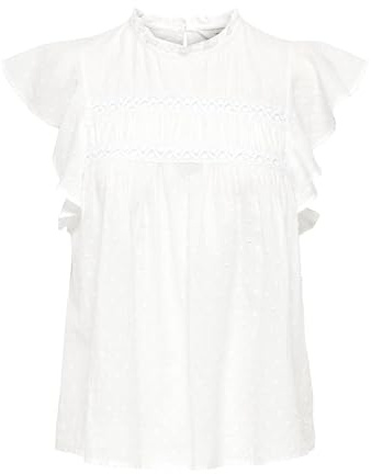 ONLY Damen Female Top Onlkatti Top Top Mit O-Ausschnitt Und Kurzen Ärmeln Für Frühjahr/Sommer (1er Pack)