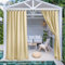 PONY DANCE Outdoorvorhang mit Abnehmbaren Schlaufen 2 Stücke H 240 x B 140 cm Outdoor Vorhänge Wasserdicht Balkon Vorhang Sonnenschutz Outdoor Gardinen für Pavillon, Beige