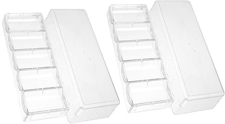 ibasenice 2St Chip-Box Chips Box Organizer für Spielchips-Box Veranstalter von Tablett mit sichtbare Chipsschale Chips-Rack-Organizer p.s Transparent