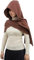 DigiTizerArt Mittelalterliches Leinen Baumwolle Kapuzenschal Vintage Goth Cape Kostüm Accessoire Multifunktionale Mode Schal Schal Kapuzenschal Kutte Für Männer Frauen (Brown)