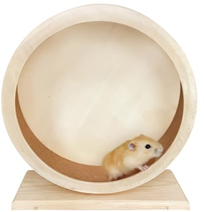 Geräuscharmes Hamsterrad | Hamsterrad | Laufräder für Hamster | Spielzeug aus Holz für Kleintiere | Übungszubehör für kleine Tiere (Rennmaus, Chinchilla, Maus, H