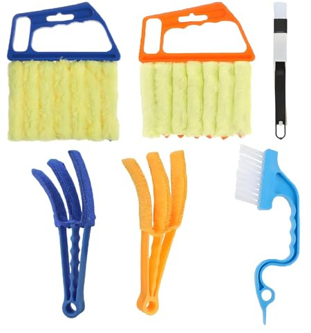 6 PCS Venetian Blind Cleaner Tool Dust Buster Sponge Microfiber Brush | Blinds Cleaner Tool for Wooden Venetian Blinds,Window Slat and Air Conditioners Removal Dust, Easy Cleaning Durable,Ergonomic