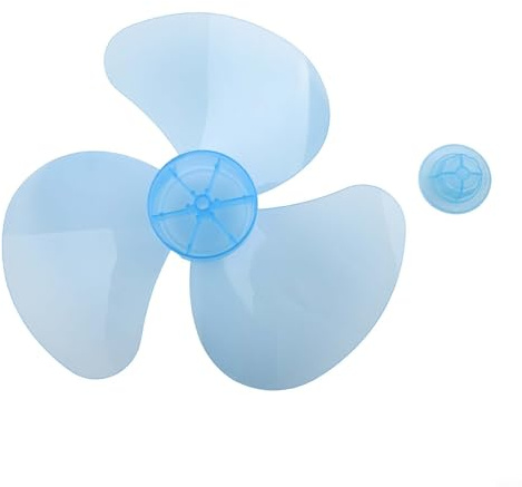 Zilimontt 12 Inch Fan Blade Replacement with 3 For Leaf Trefoil Design, Durable Plastic Construction for Stand, Desk, Wall or Table Fans, Easy to Install with 8 mm