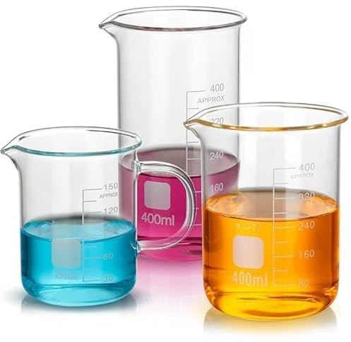 G3.3 Borosilicate Glass Low Form Beaker - 10-5000ml - Heavy Wall Heat-Resistant Measuring Cup for Lab Use(5000ml)
