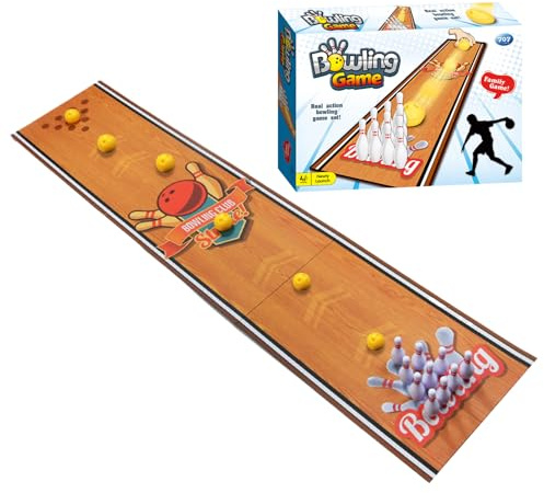 Tisch-Ballspiel-Set - Mehrspieler dreifach Faltbare Matte | Curling und Bowling Tischspiel,Für Wohnzimmer, Studentenwohnheim, Wohnung, Party, Klassenzimmer, Kinder, Jugendliche, Freunde,