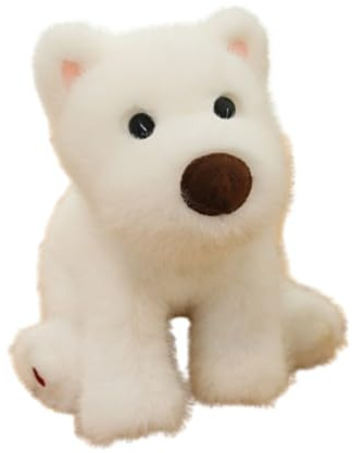 Xiyocadt Kuscheltier Weiches Kuscheliges Welpen,Realistischer Hund,PlüSch Hund, Stofftier, Spielzeug, Bezaubernd, Geschenk for Kinder Jungen MäDchen (18cm,West Highland)