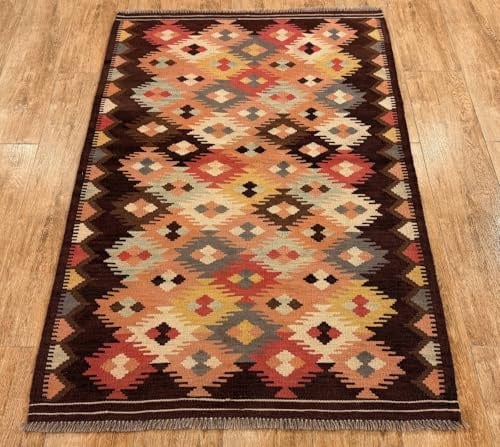 Rug Studios Teppich KELIM ORIGINAL | Farbe: Multi | Größe: 100 x 150 cm | orientalisch | gemustert | Vintagedesign | glamourös | Klassisch | Landhaus | Vintage | Modern | Wohnzimmer | Schlafzimmer | s
