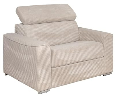 Vente-unique - Schlafsessel 1 Vizir - Samt - beige