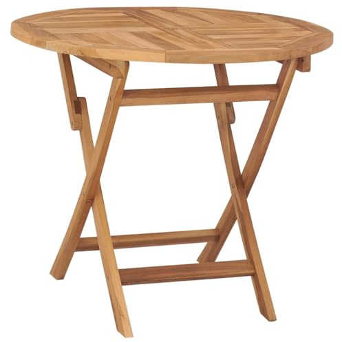 Qnhdfrt Gartentisch Klappbar 85x76 cm aus massivem Teak Holz platzsparend für Balkon Terrasse Camping Modernes Design & Langlebigkeit für Outdoor Küche Lounge