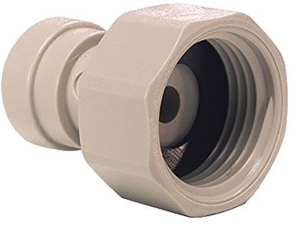 VYAIR JOHN GUEST FEMALE 1/2 (15mm) BSP x 1/4 PUSH FIT TAP ADAPTOR - BSP THREAD - FLAT END