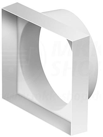 Reduzierverbinder Reduzierstück Reduktion Rohr Übergang Ø 100 mm auf 90x90 mm Farbe: weiß
