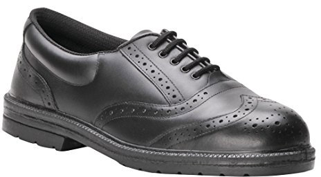 Portwest Chaussure Ville Brogue Steelite S1P, Couleur: Noir, Taille: 45, FW46BKR45