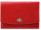 WITTCHEN Geldbörse aus Rindsleder | Kollektion: Arizona | mit Druckknopfverschluss | aus hochwertigen Materialien | elegant und klassisch | Rot | 14x10 cm